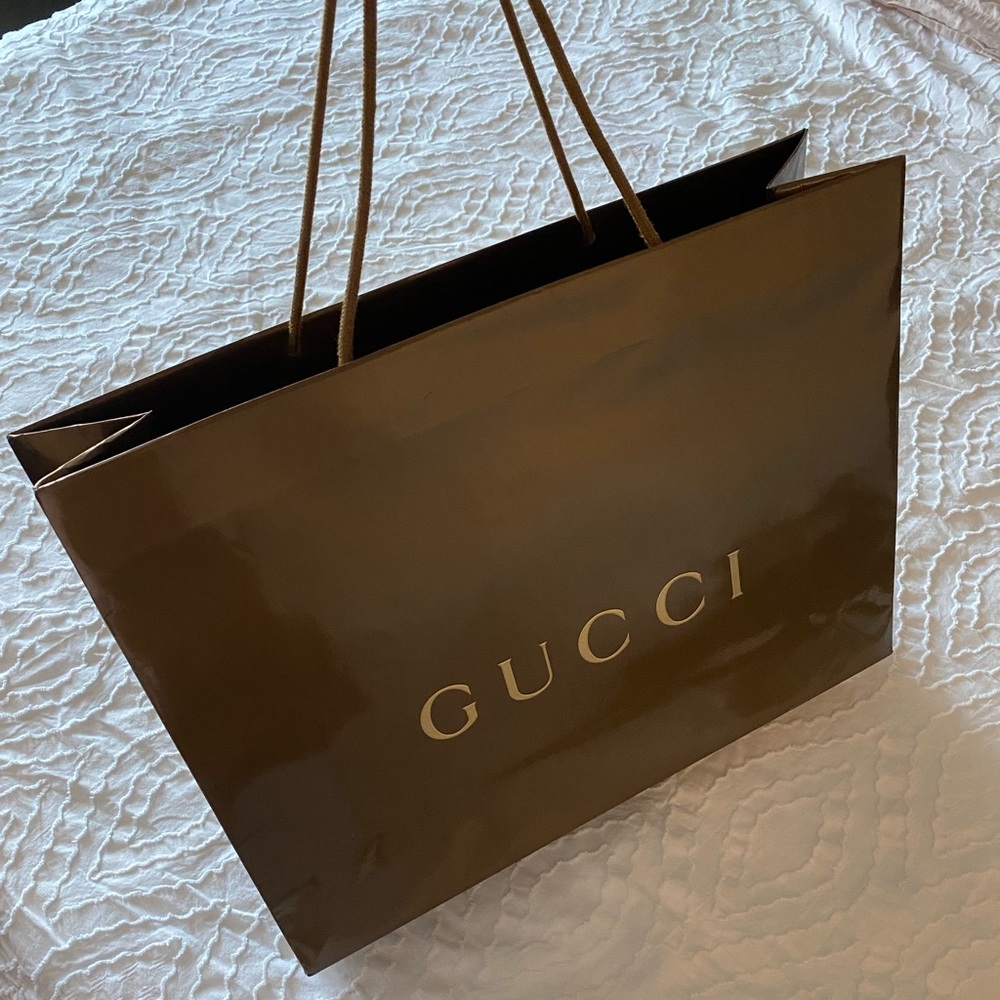 Gucci GG brown shopping bag